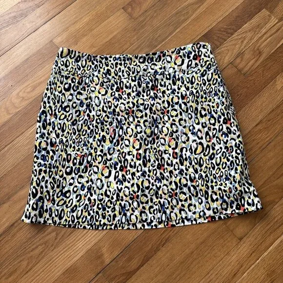 Swing Control Skirt Skort Multicolor Animal Print Pullover Golf Tennis Size 18 - Picture 1 of 8